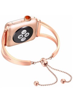 Y&D Steel Bands Compatible for Apple Watch 38mm 40mm 41mm 42mm 44mm 45mm iWatch Series 7/6/5/4/3/2/1/SE, Dressy Bangle Bracelet Women  - Image 2