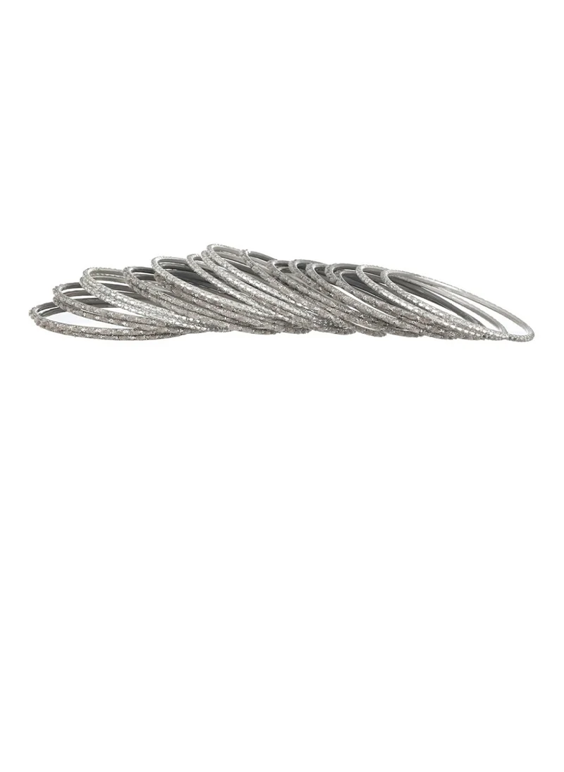 برياسي Set Of 24 Glitter Metal Bangles