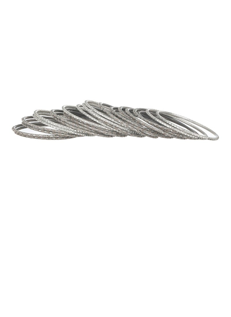Priyaasi Set Of 24 Glitter Metal Bangles  - Image 2