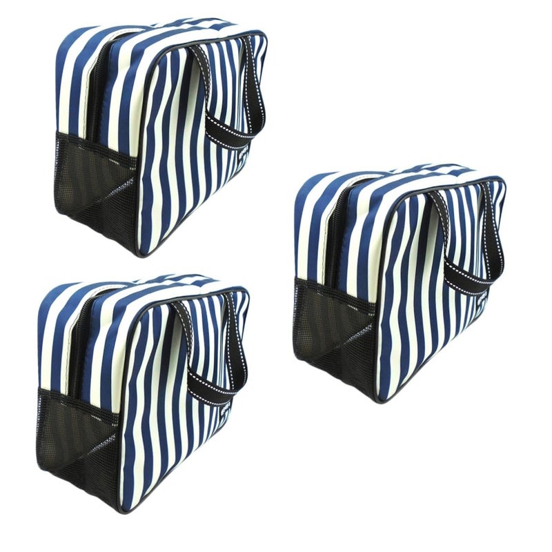 Large Capacity 3pcs Bath Storage Pouch Set 28x20cm Portable Toiletries Organizer For Travel And Home - Image 2