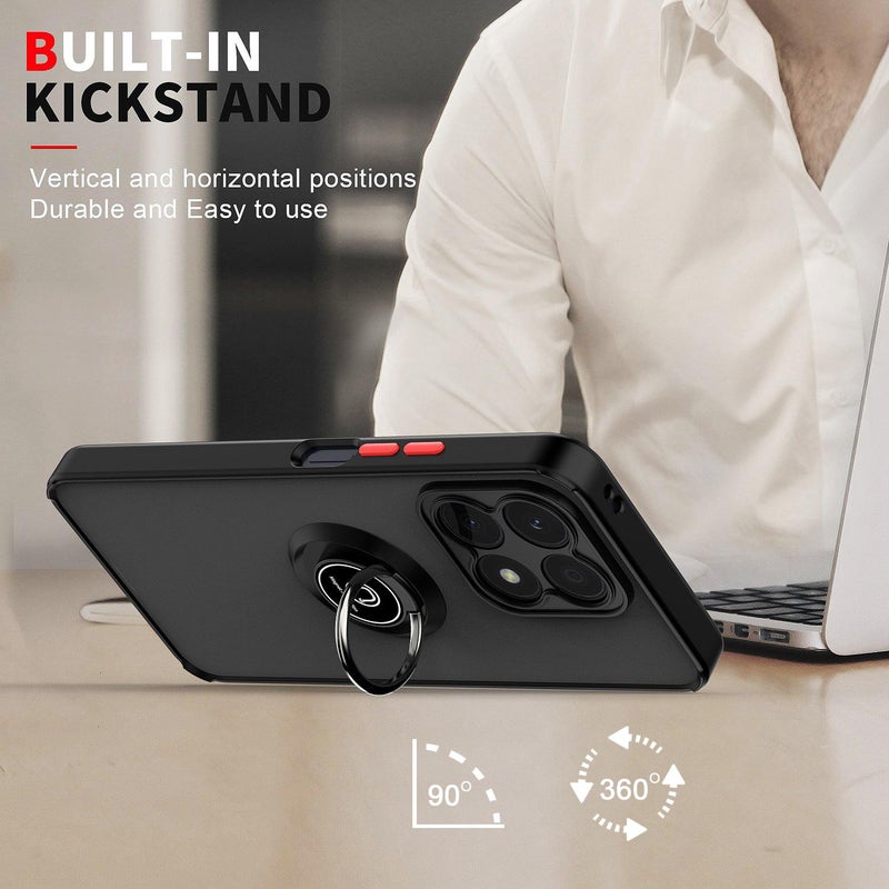 erorex For Honor X8a Q Shadow 1 Series TPU + PC Phone Case with Ring(Red) - Image 4