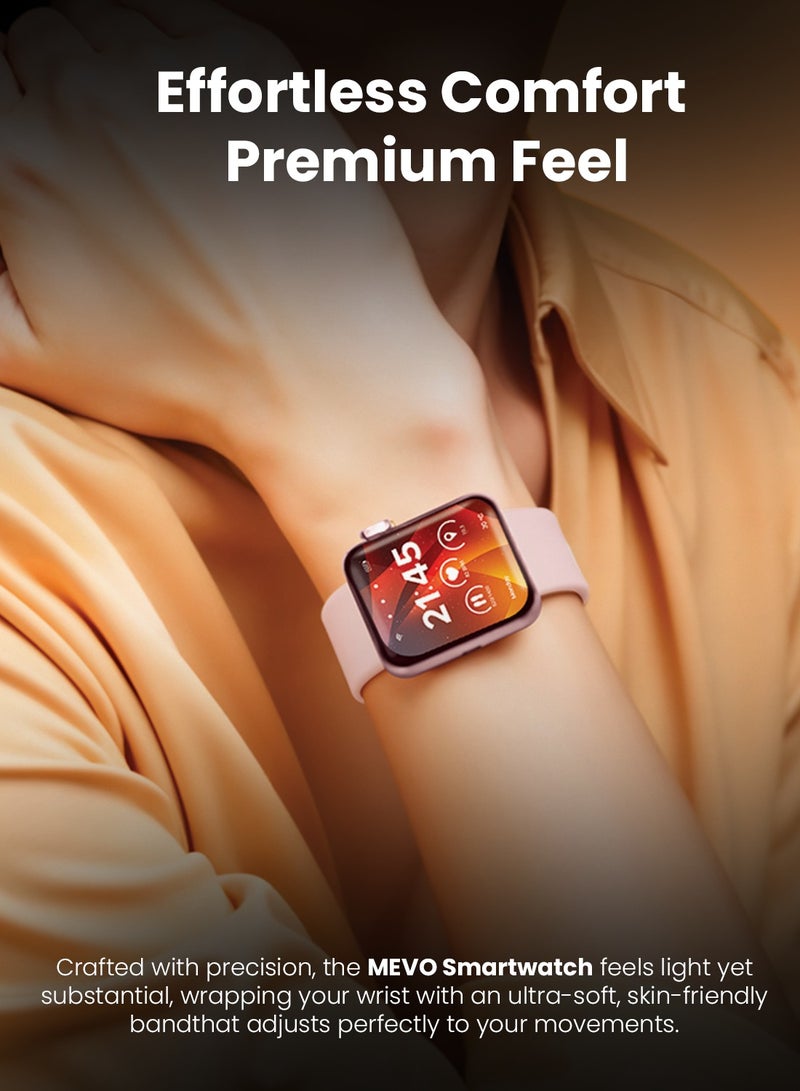 Moxedo Mevo Smart Watch for Android & iOS with 1.71" HD AMOLED Display, Wireless Charging, Chat GPT AI Assistant, Bluetooth Calling, Fitness & Health Tracker, Sleep Monitor, IP67 Waterproof (Rose Gold) - Image 5