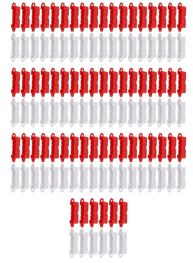 VBESTLIFE RC Drift Race Road Barriers, Durable Plastic DIY Racing Track Barriers for 1/10 1/14 1/18 Scale RC Cars 120PCS Red and White - Image 1