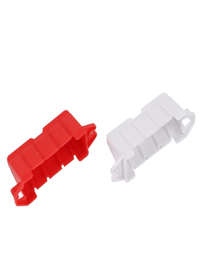 VBESTLIFE RC Drift Race Road Barriers, Durable Plastic DIY Racing Track Barriers for 1/10 1/14 1/18 Scale RC Cars 120PCS Red and White - Image 2