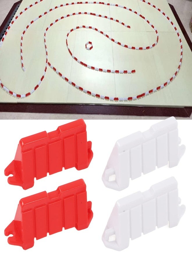 VBESTLIFE RC Drift Race Road Barriers, Durable Plastic DIY Racing Track Barriers for 1/10 1/14 1/18 Scale RC Cars 120PCS Red and White - Image 4