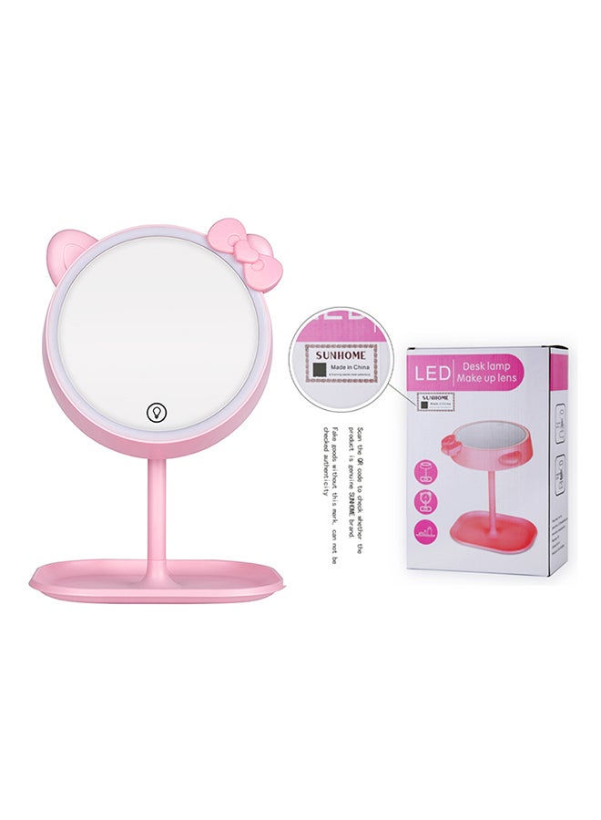 Sunhome Rechargeable LED Light Makeup Mirror Table Lamp Pink - Image 1