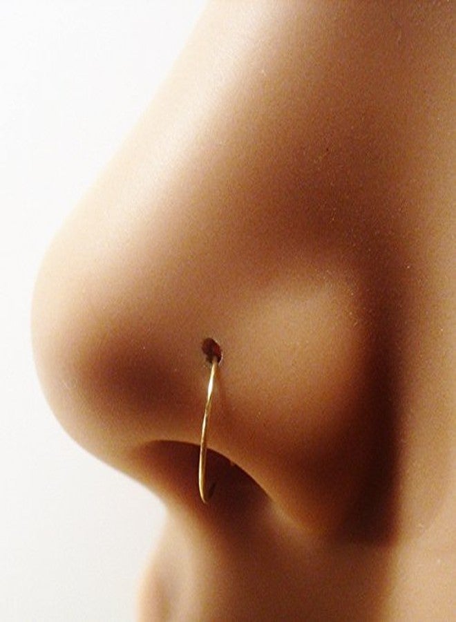 ELOISH Simple Plain Gold Nose Ring for Women - Image 2