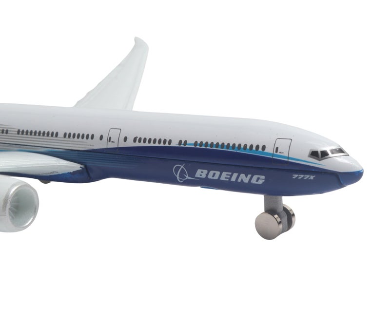Daron Boeing 777X Commercial Aircraft Corporate Livery White and Blue Diecast Model Airplane by Daron - Image 2