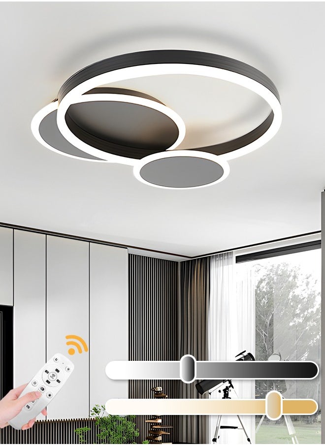 YATAI LIGHTING LED Ceiling Light Fixture - Remote Control Dimmable 47W Flush Mount Ceiling Light with Adjustable Color Temperature, Perfect Light Fixtures Ceiling Mount for Bedroom, Drawing Room, Library  - Image 1