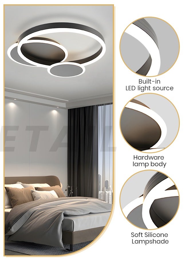 YATAI LIGHTING LED Ceiling Light Fixture - Remote Control Dimmable 47W Flush Mount Ceiling Light with Adjustable Color Temperature, Perfect Light Fixtures Ceiling Mount for Bedroom, Drawing Room, Library  - Image 4