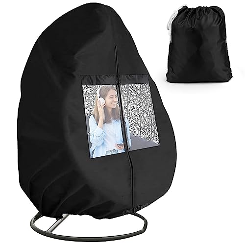 iCover i COVER iCOVER Patio Egg Chair Cover, Patented Outdoor Wicker Egg Chair Covers with Transparent Window, Waterproof - Image 2