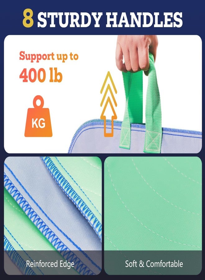 ETERNA Washable Positioning Bed Pad with 8 Reinforced Handles, 34" x 52" Waterproof Reusable Incontinence Underpads for Adults, Kids, Elderly and Pets (2 Pack) - Image 2