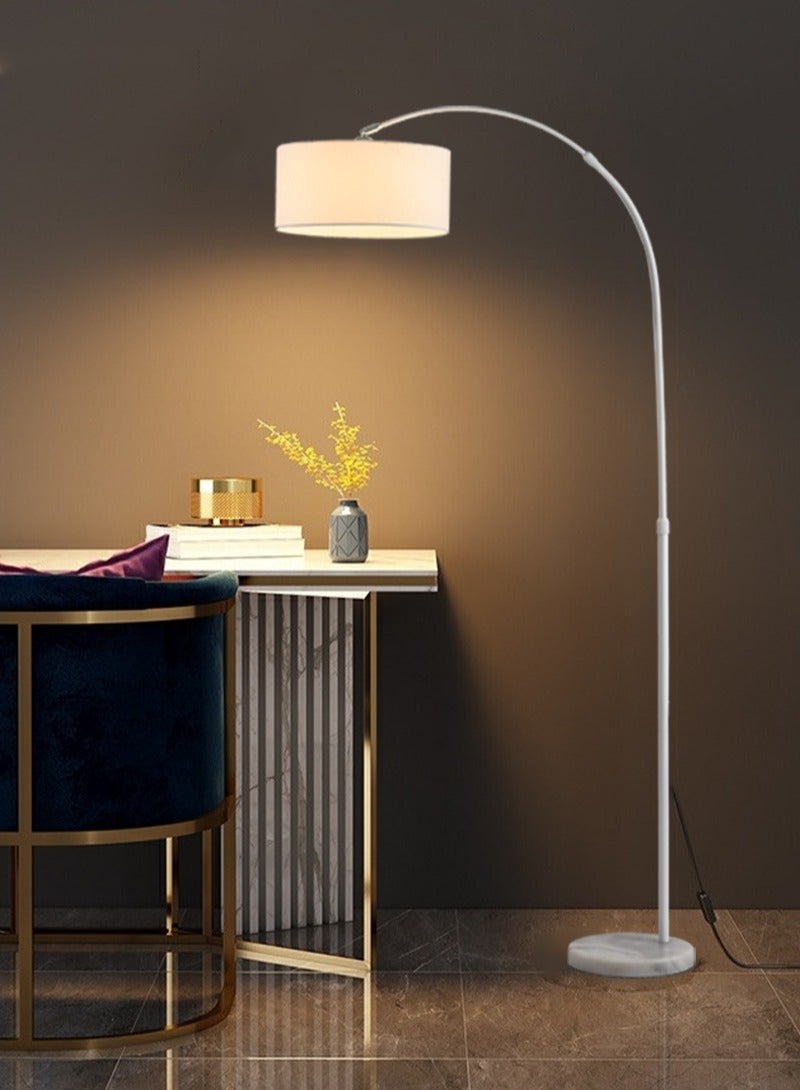 غرانفين مصباح أرضي عمودي بسيط لحماية العين من Nordic مع ضوء أرضي LED ثلاثي الألوان بقدرة 9 وات لغرفة النوم، أبيض 185 × 90 سم - Image 1