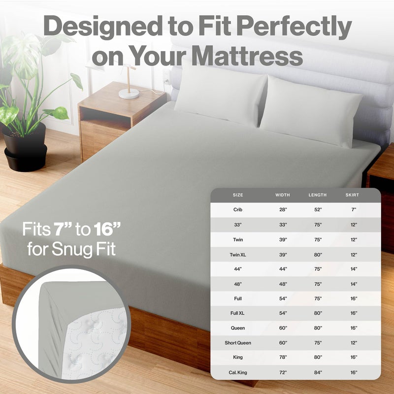 Superity Linen Superity Luxurious Hotel Quality Queen Fitted Sheet 100% Cotton Ultra Soft, Skin-Friendly & Hypoallergenic Deep Pocket Fits 16 Mattress Easy Care & Snug Fit (Queen Size - 60 X 80) - Image 5