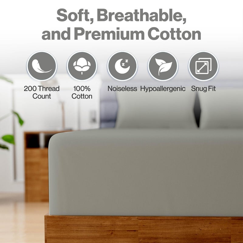 Superity Linen Superity Luxurious Hotel Quality Queen Fitted Sheet 100% Cotton Ultra Soft, Skin-Friendly & Hypoallergenic Deep Pocket Fits 16 Mattress Easy Care & Snug Fit (Queen Size - 60 X 80) - Image 2