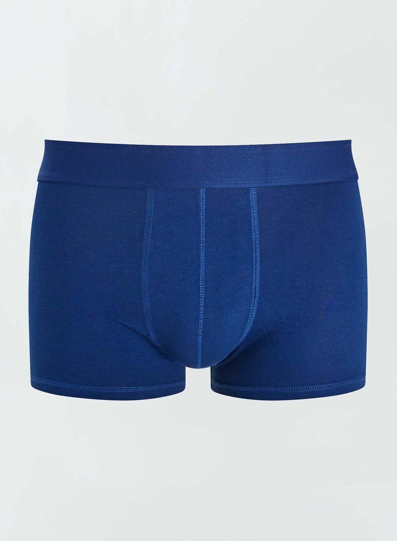Kiabi pack-of-3-plain-boxers-blue-grey-red - Image 2