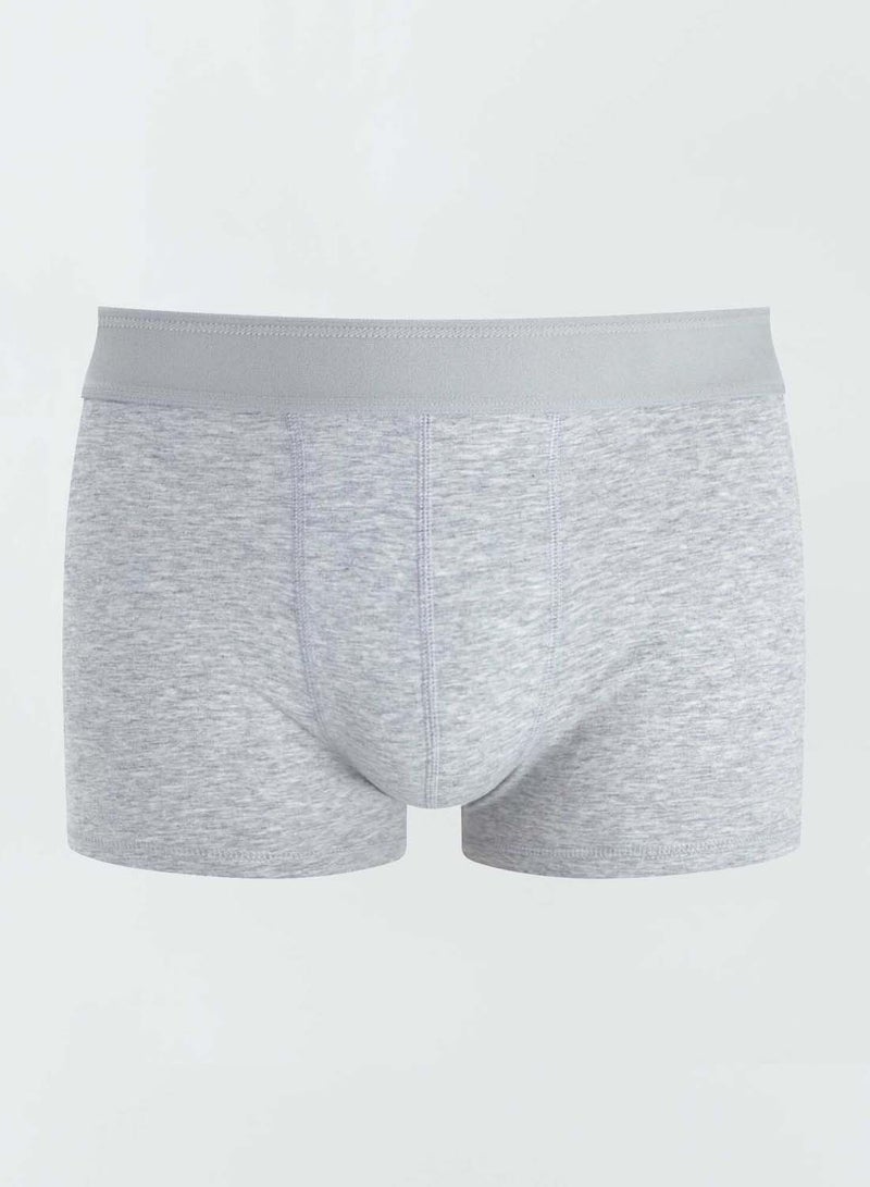 Kiabi pack-of-3-plain-boxers-blue-grey-red - Image 3