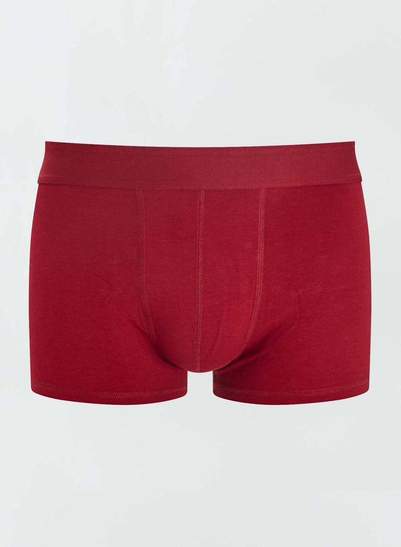 Kiabi pack-of-3-plain-boxers-blue-grey-red - Image 4