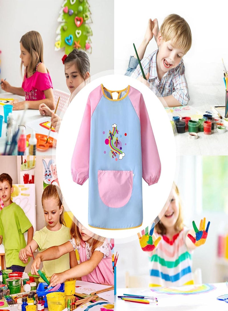 GGOOT Toddler Paint Smock - Fashionable Kids Art Smock with Long Sleeve & Pocket,Cute Artist Apron for Painting Pottery - Image 2