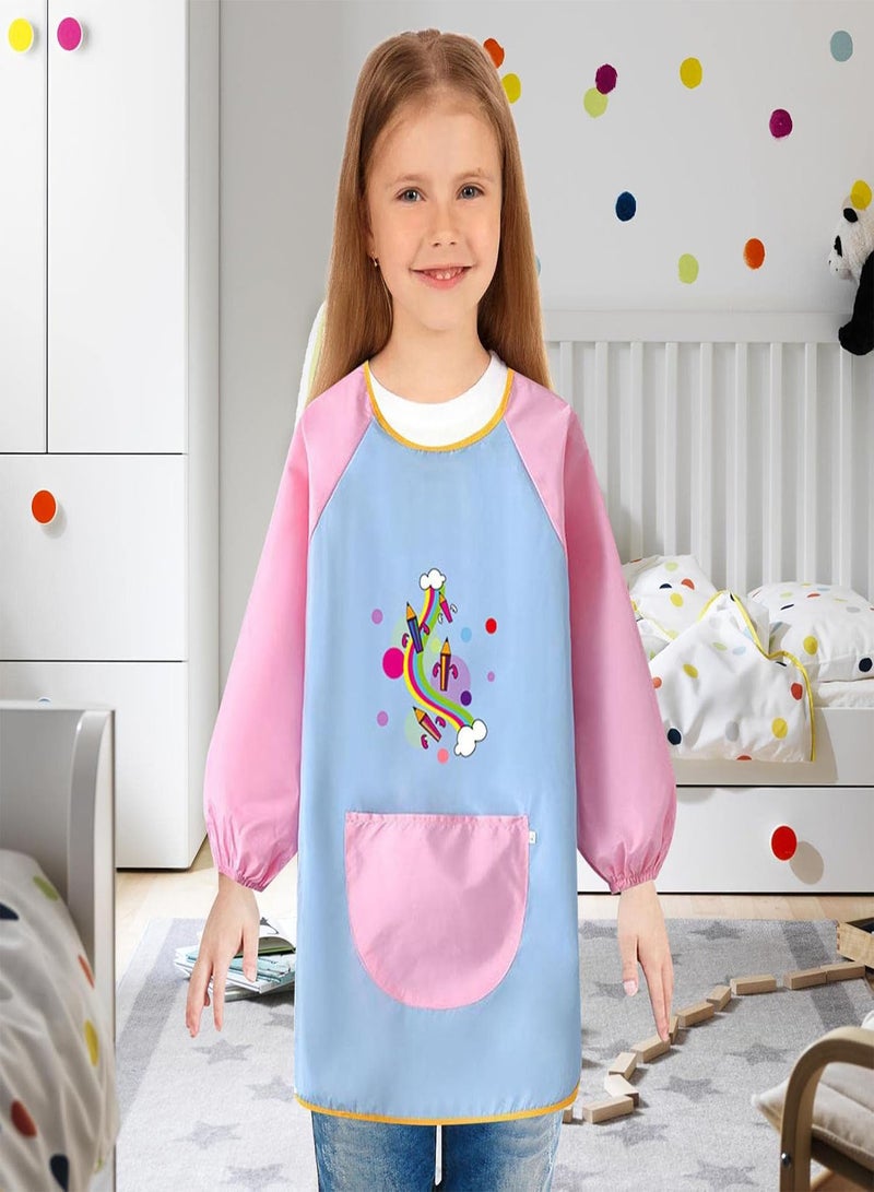 GGOOT Toddler Paint Smock - Fashionable Kids Art Smock with Long Sleeve & Pocket,Cute Artist Apron for Painting Pottery - Image 3