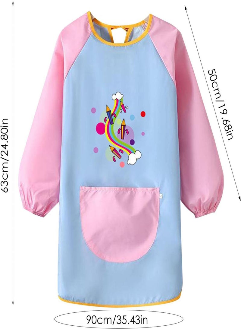 GGOOT Toddler Paint Smock - Fashionable Kids Art Smock with Long Sleeve & Pocket,Cute Artist Apron for Painting Pottery - Image 4