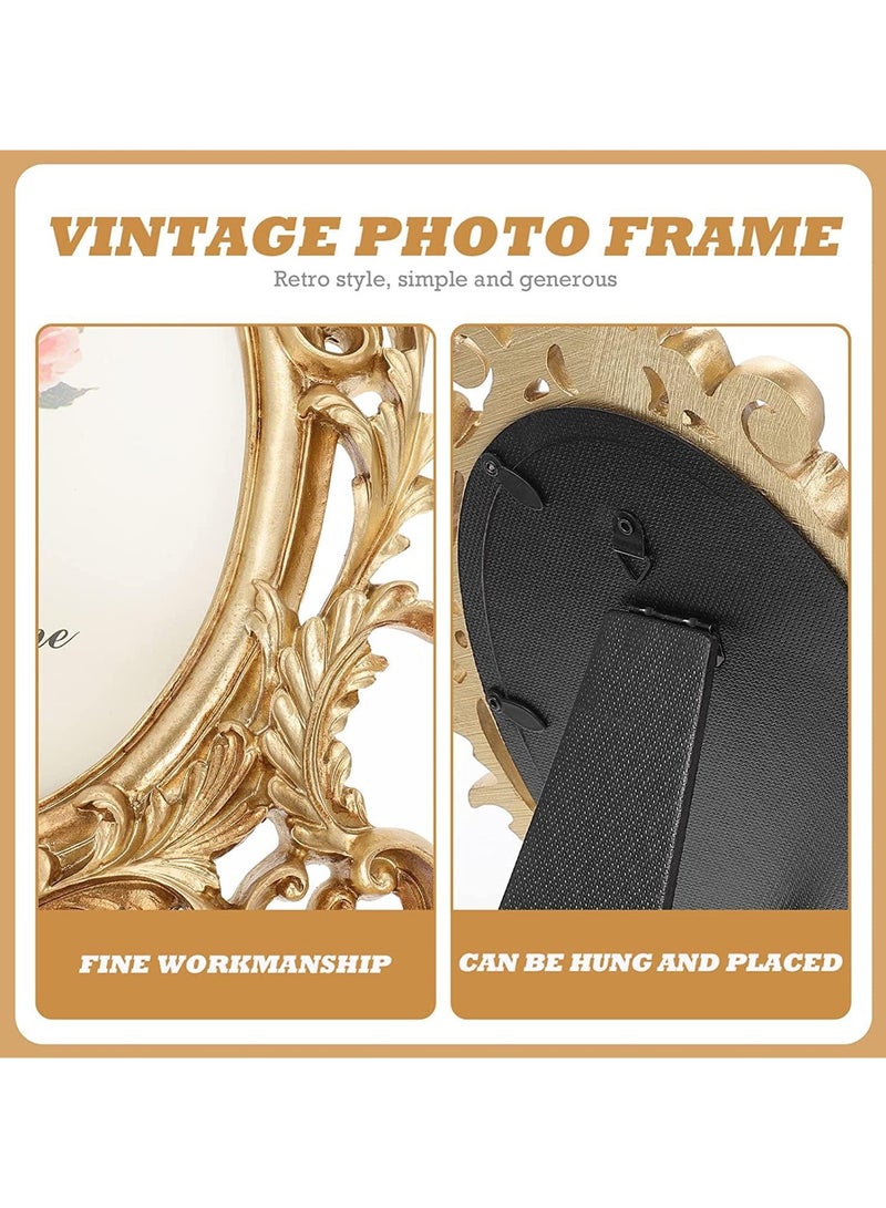 Photo frames, European style vintage photo frames, oval antique photo frames for living room decor, wall gallery or desktop photo display photo frames - Image 4