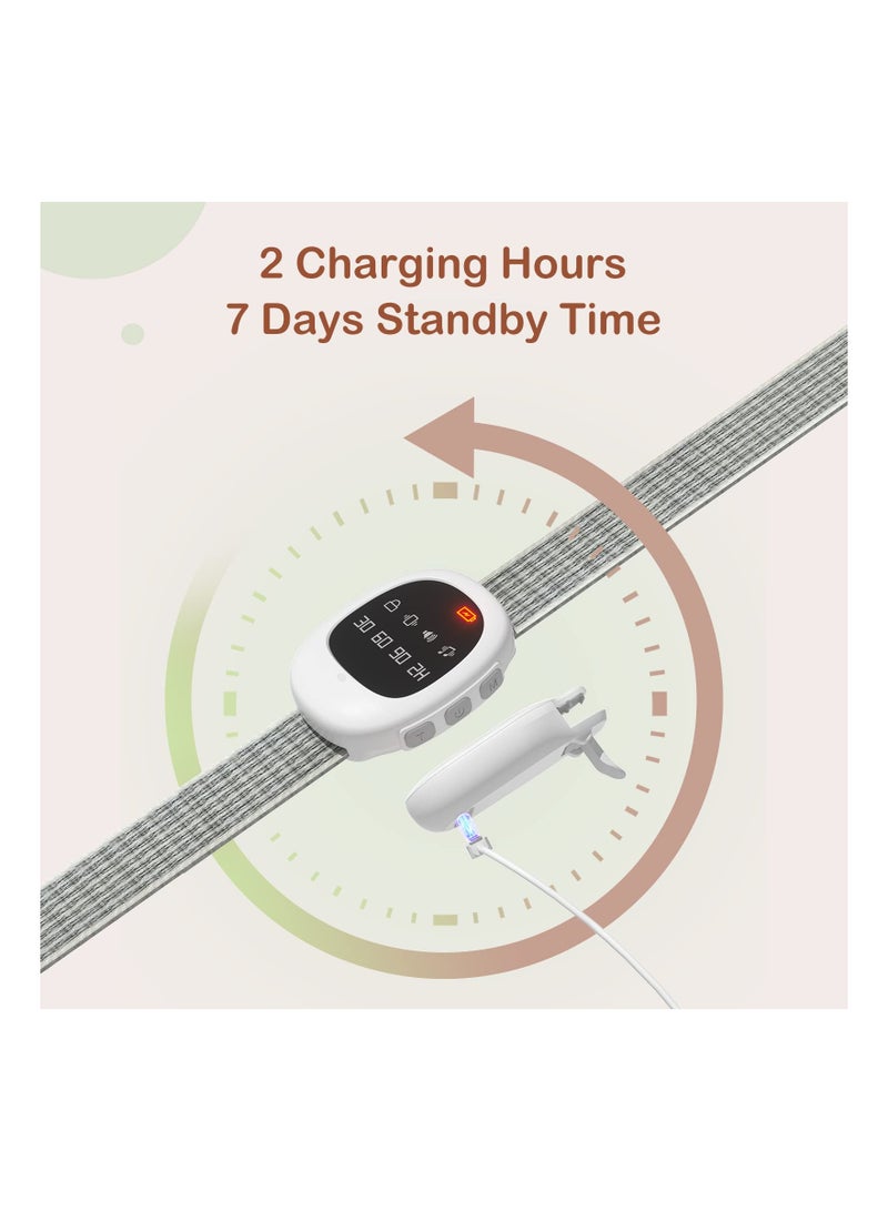 SOLARAE منبه تسرب البول اللاسلكي 2 في 1 وساعة تدريب على استخدام المرحاض للأطفال وكبار السن، ساعة تدريب على استخدام المرحاض قابلة لإعادة الشحن، منبه تسرب البول قابل للتخصيص، ساعة تذكير بتدريب المرحاض في الليل - Image 5