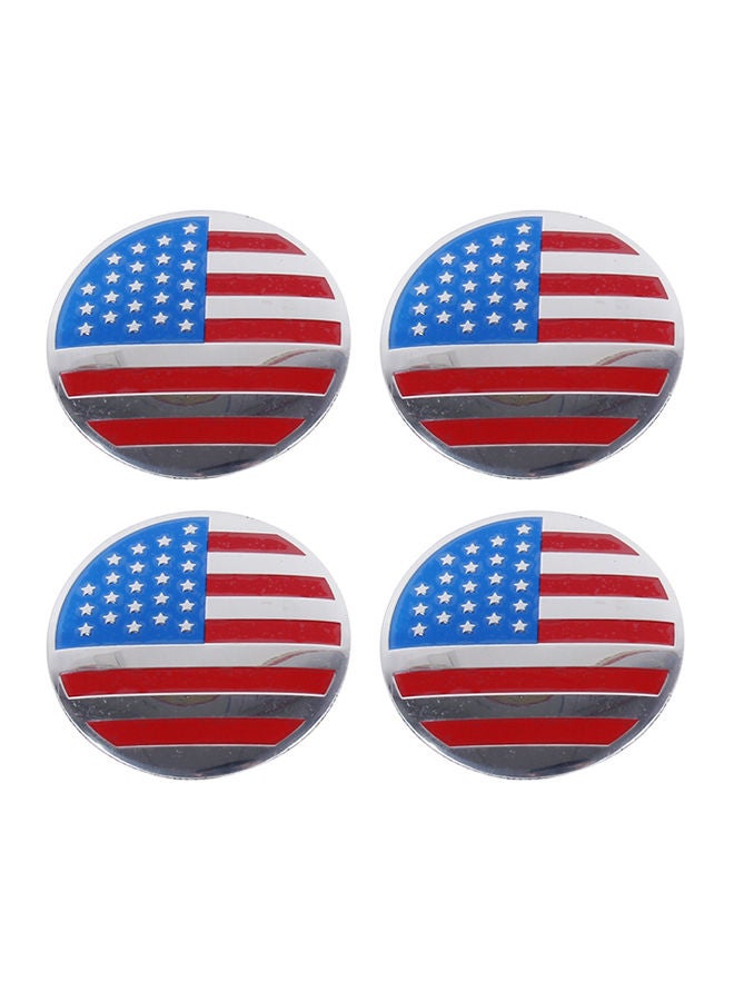 NIBEMINENT 4-Piece USA Flag Metal Car Sticker - Image 1