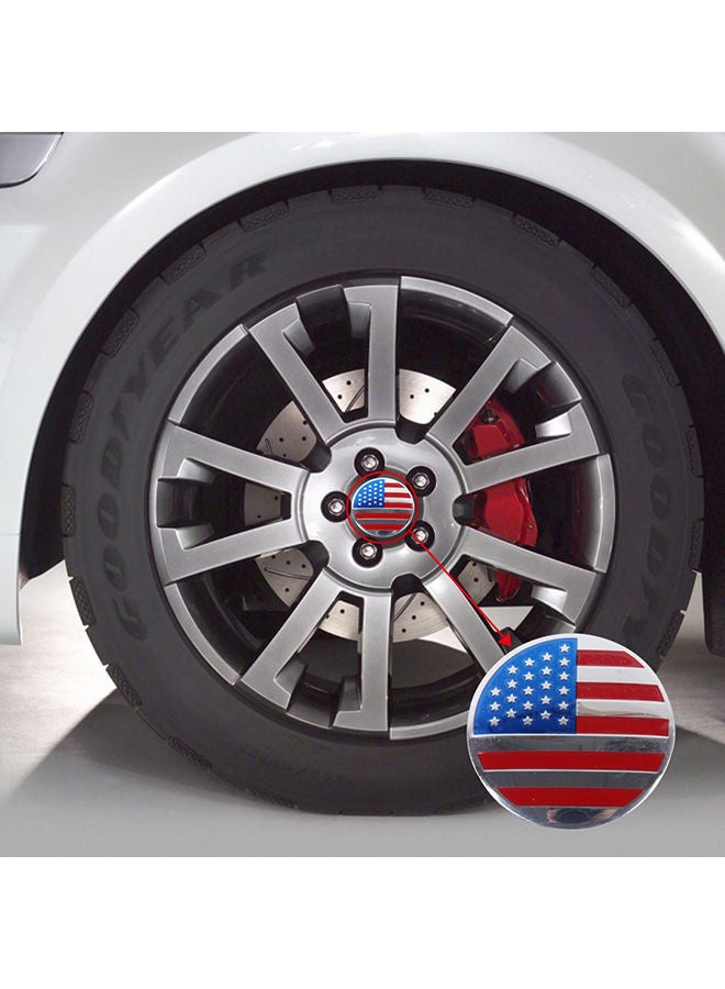 NIBEMINENT 4-Piece USA Flag Metal Car Sticker - Image 4