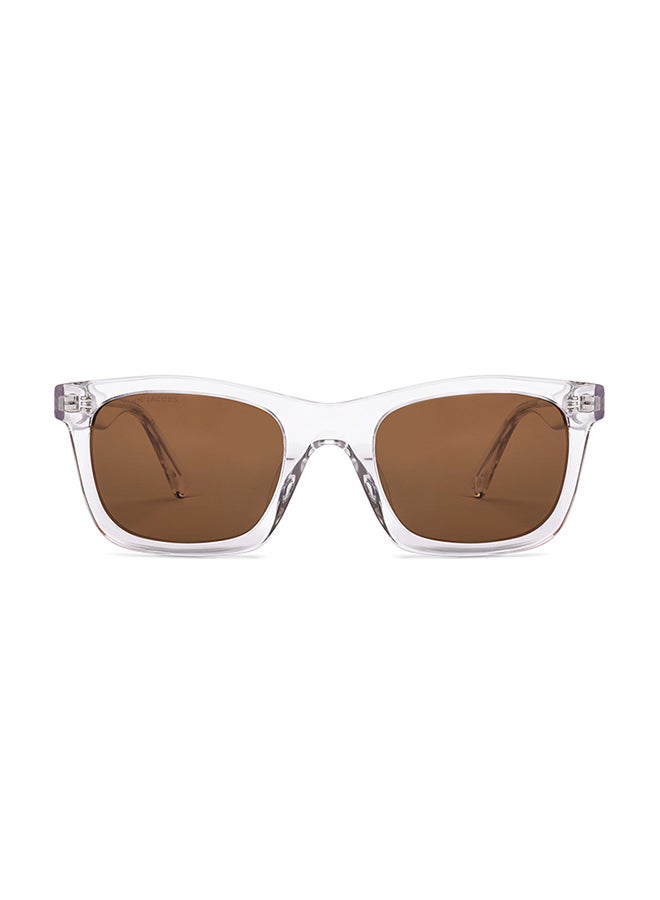 John Jacobs Unisex John Jacobs | Transparent - Brown | Full Rim Square Stylish & Premium UV Protected Sunglasses | JJ Acetate | Polarized and 100% UV Protected | Men & Women | Extra Wide | JJ S17338 - Image 2