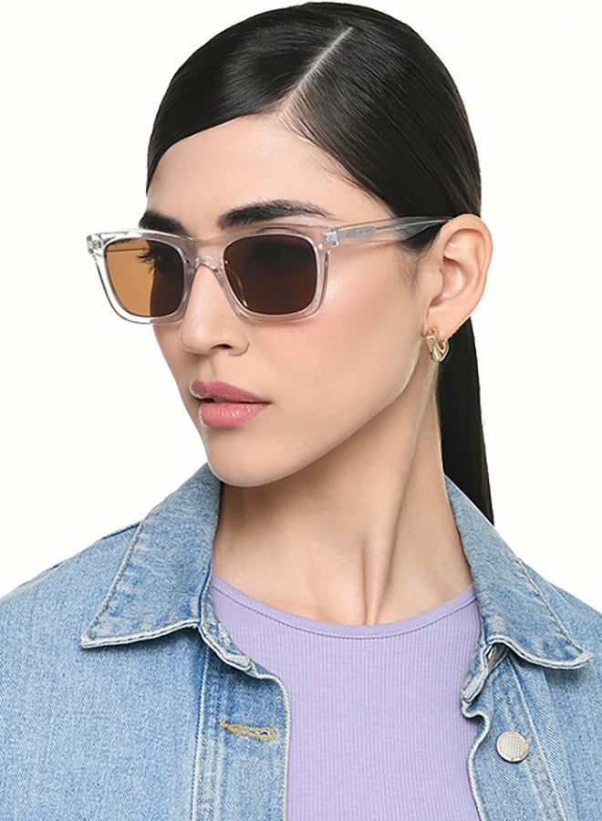 John Jacobs Unisex John Jacobs | Transparent - Brown | Full Rim Square Stylish & Premium UV Protected Sunglasses | JJ Acetate | Polarized and 100% UV Protected | Men & Women | Extra Wide | JJ S17338 - Image 4