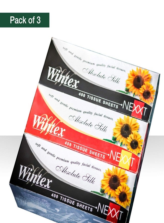 Wintex NEXXT 2 Ply Super Soft Jumbo Facial Tissue Box (Pack of 3 Boxes, 400 Sheets/200 Pulls per Box) - Image 2