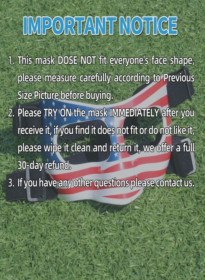 HIAARO QK01US Nose Guard for Broken Nose, Face Shield Masks, Adjustable American Flag Eye Mask, Masquerade USA Half Mask, Suitable for Adults and Teenagers, Men and Women, for Soccer and Basketball - Image 5