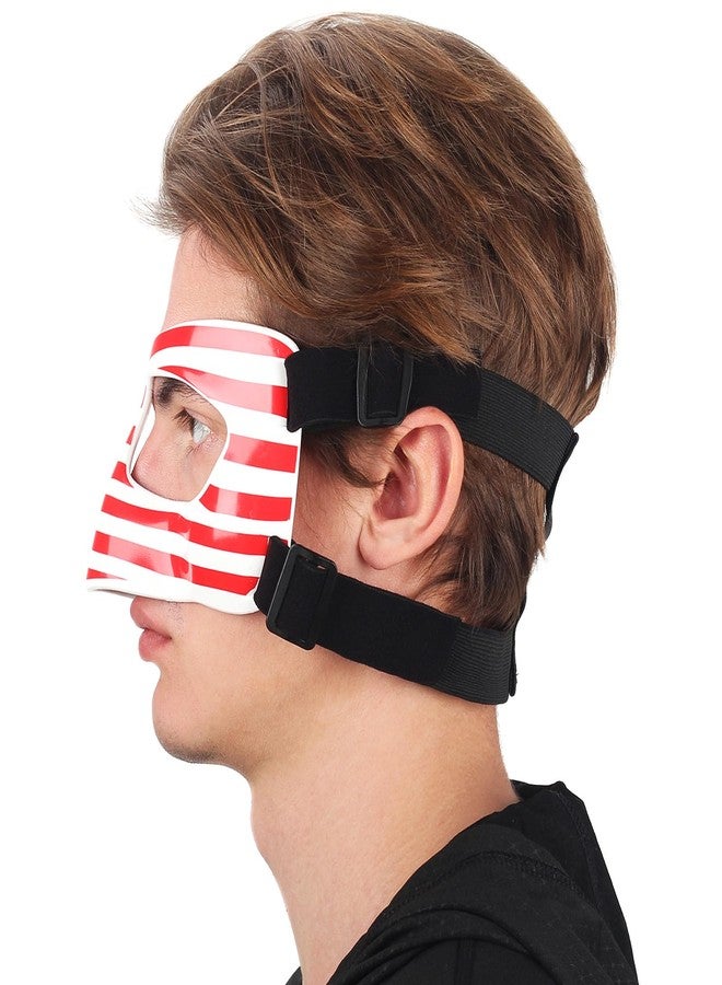 HIAARO QK01US Nose Guard for Broken Nose, Face Shield Masks, Adjustable American Flag Eye Mask, Masquerade USA Half Mask, Suitable for Adults and Teenagers, Men and Women, for Soccer and Basketball - Image 3