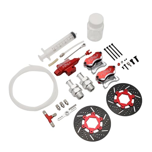 FLMLF Front Wheel Hydraulic Brake System Kit with Metal Calipers and Disc for 15 Hpi Rovan Km Baja 5b Ss 5t 5sc RC Car Parts - Image 5