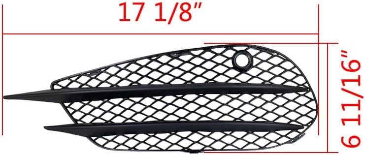 Astra Depot Front Lower Bumper Fog Light Mesh Grille for 2015-2018 Mercedes W205 C-Class - Image 2