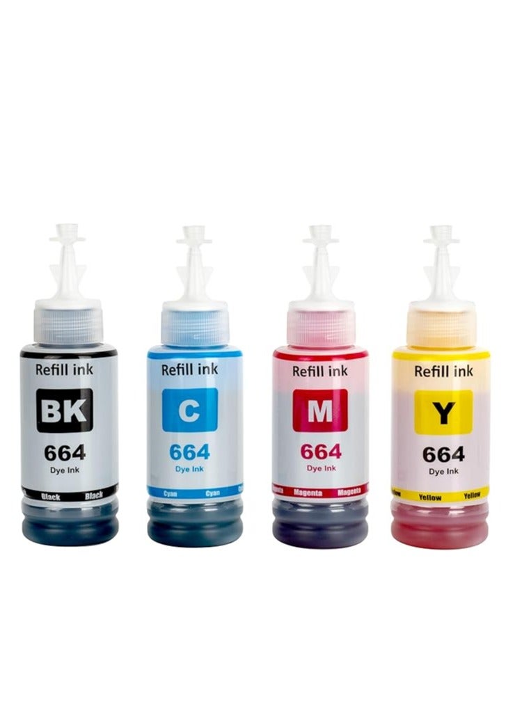 مجموعة حبر 664 لطابعة إبسون لطابعة إيكو تانك L210 L220 L300 L355 L365 L555 L1300 - Image 1