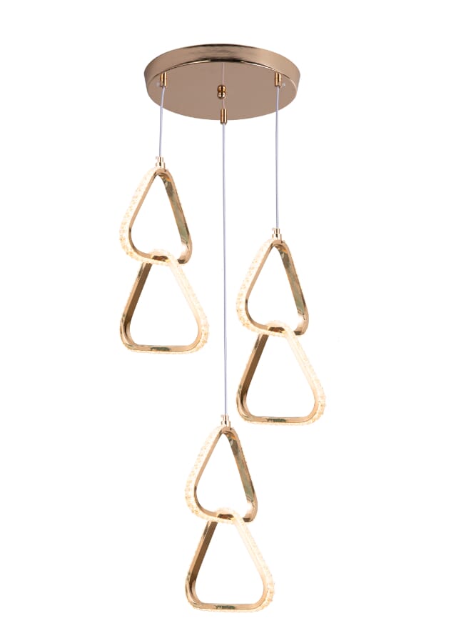 Best Power Modern Acrylic 3 LED Lamps Chandelier Ceiling Light 6500 – 3 Lighting Levels, 110cm Adjustable Length, 80Watt, Elegant and Energy-Efficient Lighting for Living Room, Dining Room, and Bedroom - Image 2