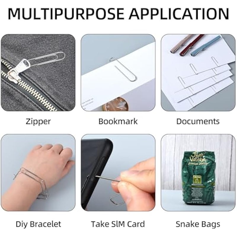 Large Paper Clips, Jumbo Paper Clips, 2 Paperclips Large, 180 pcs Paper Clips Office Supplies - Image 5