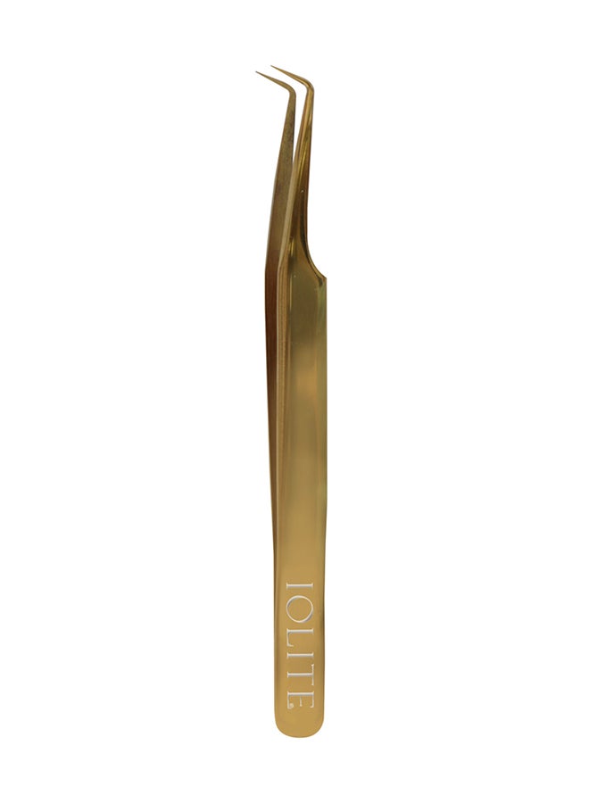 IOLITE Anti Static Stainless Steel Tweezers Picking Tool For Eye Lash Extensions Supplies L Shaped - Image 4