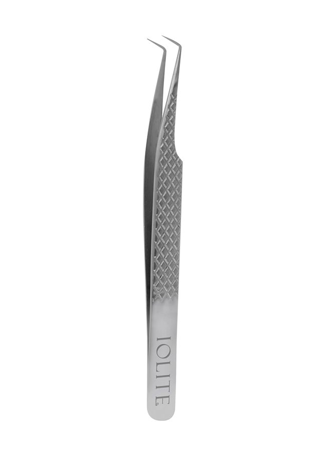 IOLITE Anti Static Stainless Steel Tweezers Picking Tool For Eye Lash Extensions Supplies L Shaped - Image 5