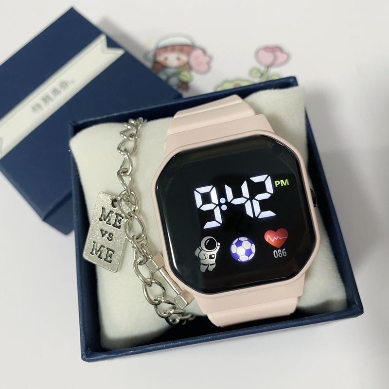 ساعة إلكترونية للشباب المراهقين طلاب المدارس الإعدادية عصرية للأطفال في المدارس الثانوية المبكرة الفتيات رياضية مقاومة للماء 2023 جديدة - Image 4