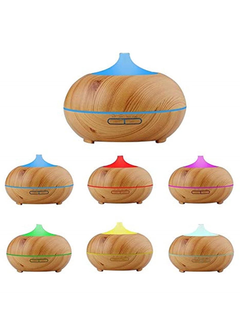 5 in 1 300ml Essential Oil Diffuser Ultrasonic Aromatherapy Fragrant Oil Vaporizer Humidifier with Air Purifier Timer and Auto Off Safety Switch 7 LED Light Colors for Home Office Yoga Spa  - Image 2