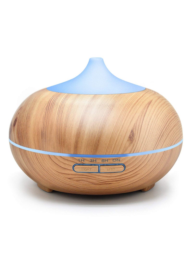 5 in 1 300ml Essential Oil Diffuser Ultrasonic Aromatherapy Fragrant Oil Vaporizer Humidifier with Air Purifier Timer and Auto Off Safety Switch 7 LED Light Colors for Home Office Yoga Spa  - Image 1