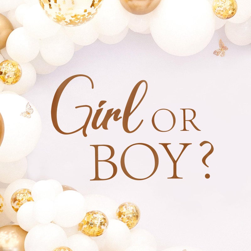 PEUTIER Girl or Boy Wall Sticker Baby Shower Party Decal Sign Gender Reveal Sign Decal Gender Theme Decals Arch Decoration for Arch Wall Door Room - Image 3