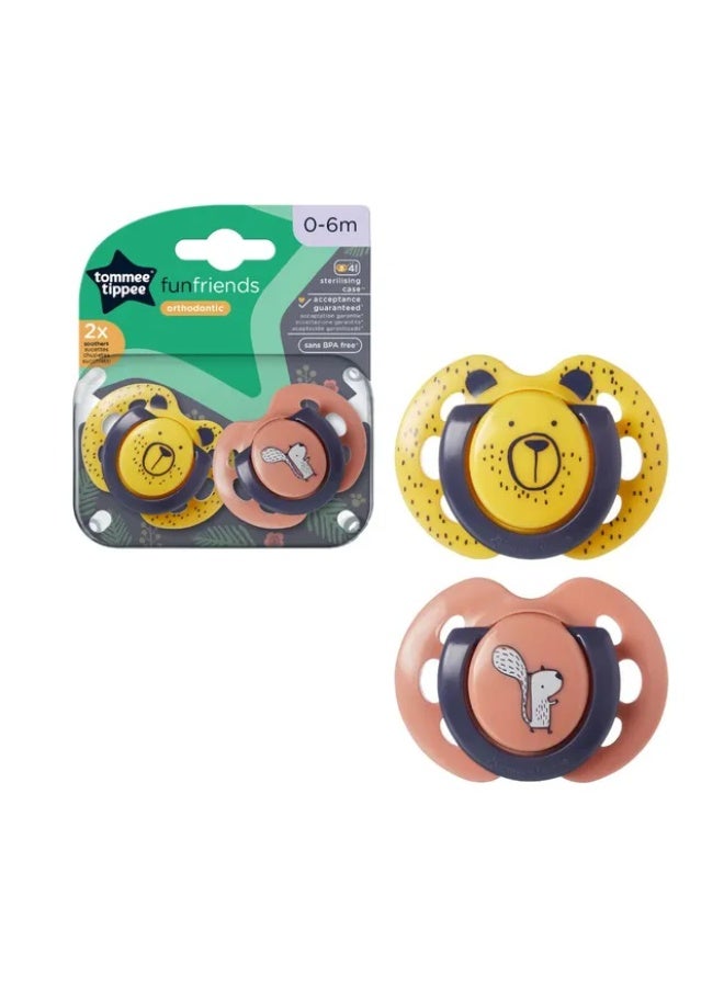 Tommee Tippee UK Tommee Tippee - Fun Style Soother - Pack of 2