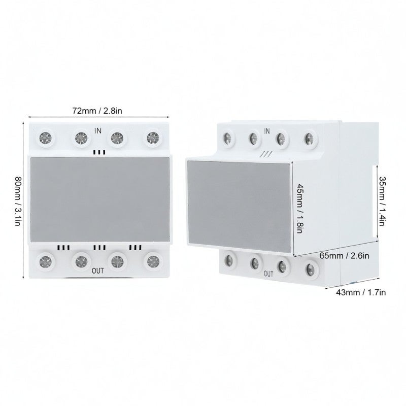 Voltage Protector: 4-In-1 Protection - Instant Power Cut-Off, Adjustable Settings, Lcd Display For Electrical Equipment Safeguarding, Home & Commercial Use - Image 3