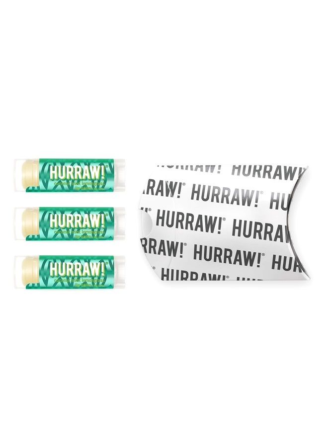 Hurraw! Coconut, Mint, Lemongrass (Pitta) Lip Balm, 3 Pack: Organic, Certified Vegan, Cruelty and Gluten Free. Non-GMO, 100% Natural Ingredients. Bee, Shea, Soy and Palm Free. Made in USA - Image 2