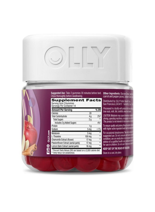 OLLY OLLY Sleep Gummy, Limited Edition, Melatonin, L-Theanine, Botanicals, Spiced Apple Cider - 28ct  - Image 3
