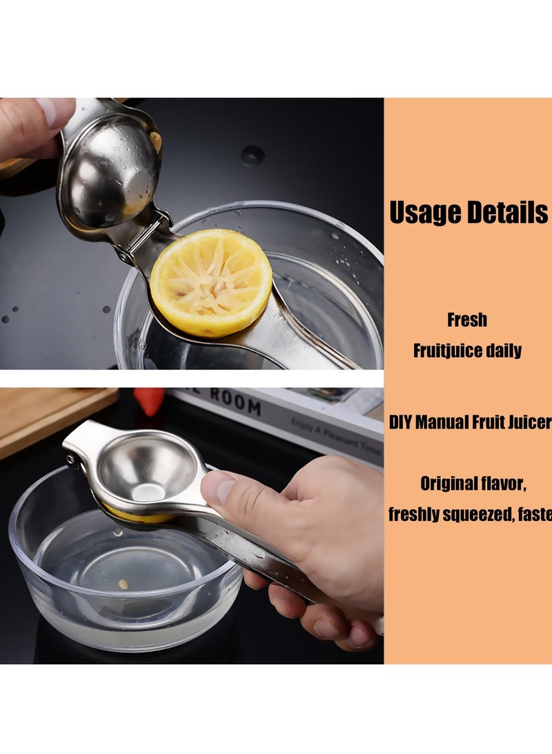 Hoasis Kitchen Item,201 Stainless Steel Lemon Squeezer, Premium Quality Citrus Hand Juicer for Max Extraction, Manual Juice Press for Effortless Use, Large Size - Image 3